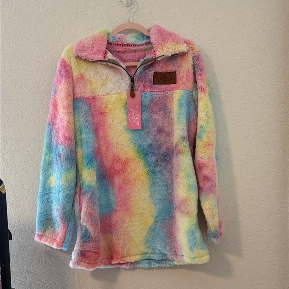 NWT Southern Fried Chicks Colorful Women's Teddy Jacket - Picture 2 of 7